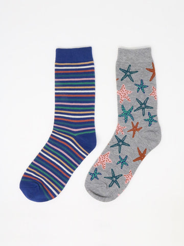 Thought Starfish Socks 2pp SBW6323