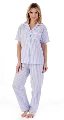 Slenderella Seersucker Pyjamas PJ01225